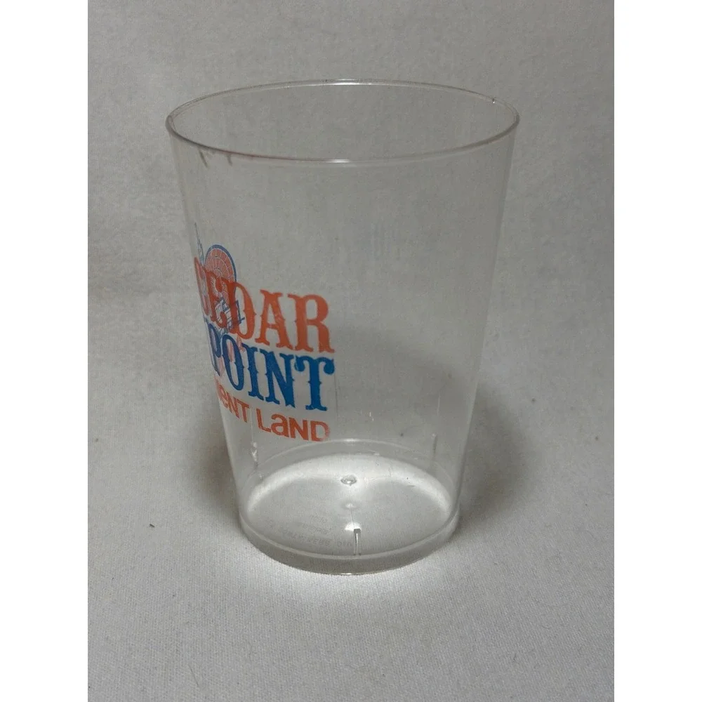 Vintage Cedar Point Amusement‎ Land Clear Plastic Souvenir Cup Jet Containers